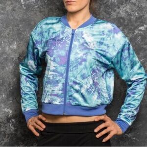 Women's Adidas Originals Ocean Elementary Crop Track Jacket Batik Style 10